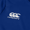 Canterbury Club Dry Tee Female in Royal, Canterbury CCC logo close up