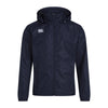 A photo of the Canterbury Club Vaposhield Full Zip Rain Jacket in Navy, front view