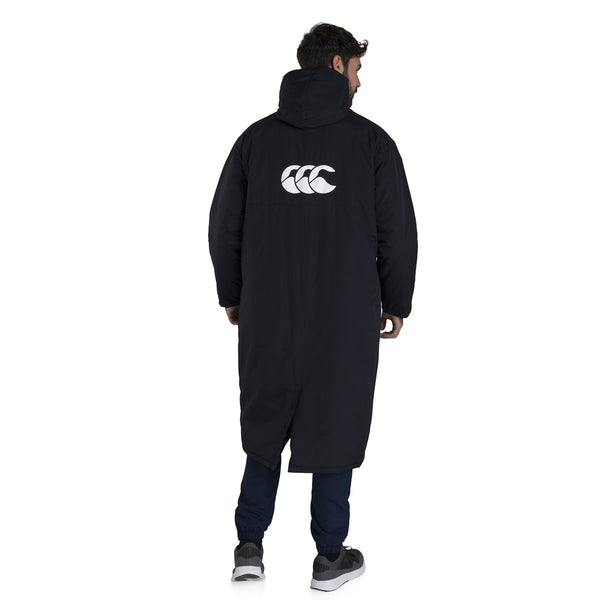 Canterbury Club Subs Jacket in Black, back view
