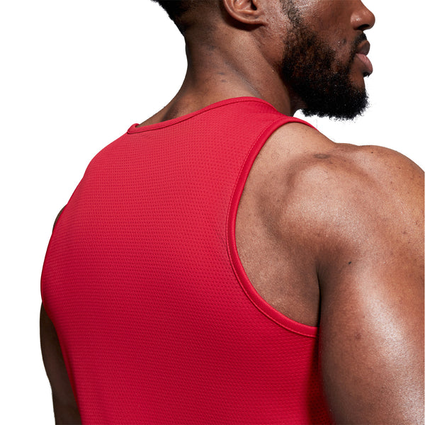 Rear Shoulder photo of model wearing Canterbury Club Dry Singlet in Red