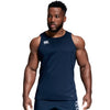 Front photo of model wearing Canterbury Club Dry Singlet in Navy
