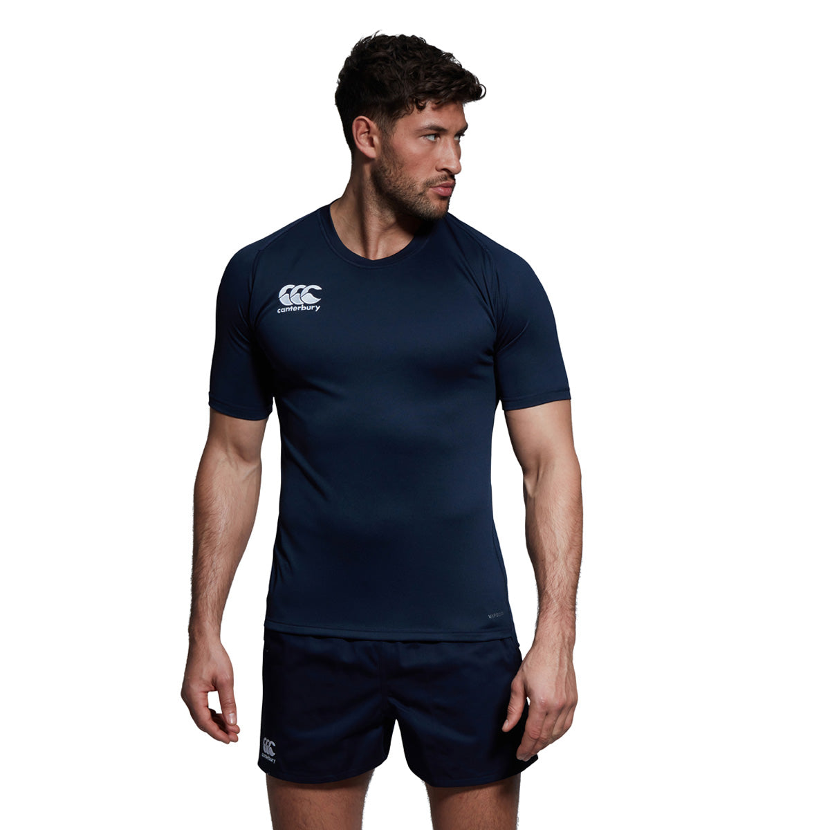 Model wearing Canterbury Club Playing Jersey in Navy