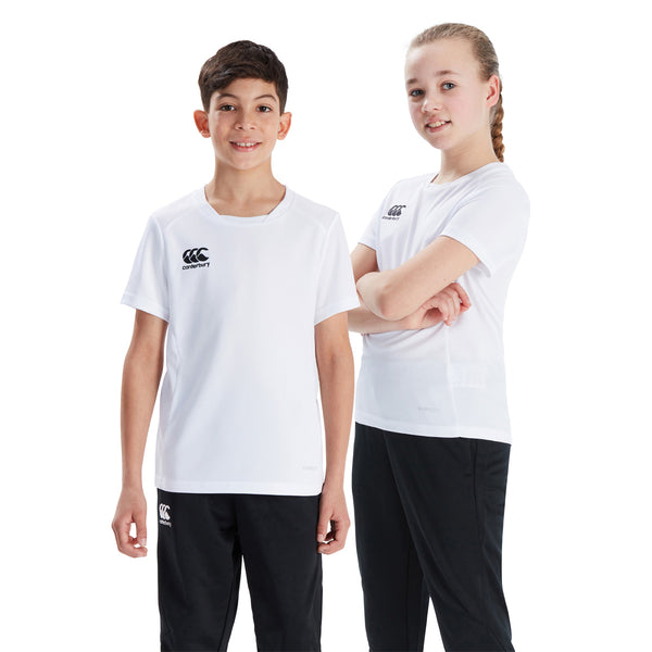 Photo of Models wearing the Canterbury Club Dry Tee Junior in White