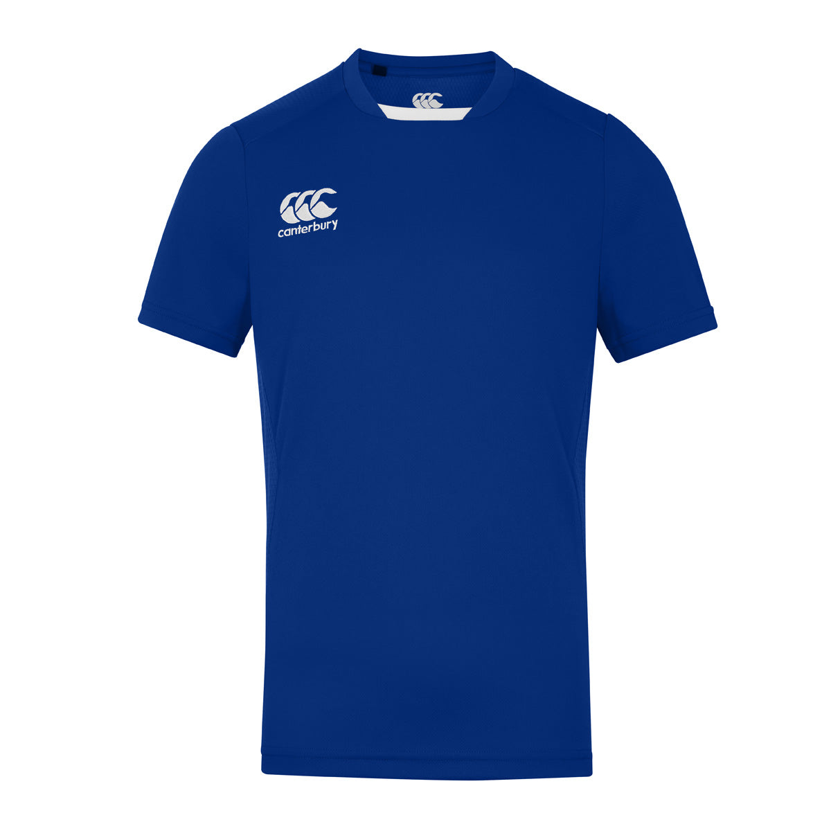 Photo of the Canterbury Club Dry Tee Junior Blue, pictured from the front