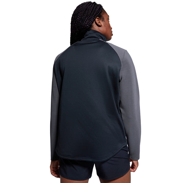 Photo of model wearing Canterbury Ladies Elite 1/4 Zip Top shoulder back view