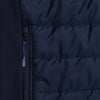 A photo of the Canterbury Elite Microlight Gilet Navy, close up of pocket detail