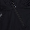 Canterbury Mens Elite First Layer Black, close up view of collar & zip detail