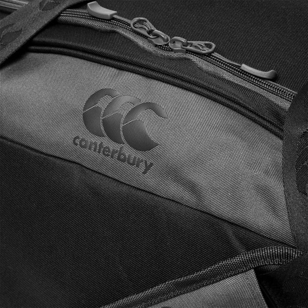 Photo of Canterbury Classic Holdall in Black, close up of Canterbury logo & zip detail