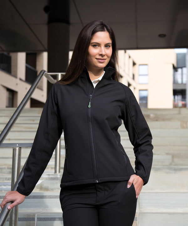 White/Black - Women's Core printable softshell jacket