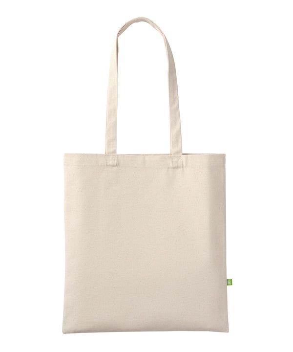 Premium organic canvas shopper long handle