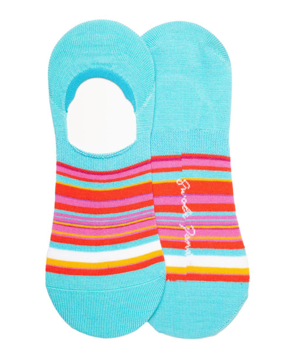 Swole Panda Pink and Blue Narrow Striped Socks
