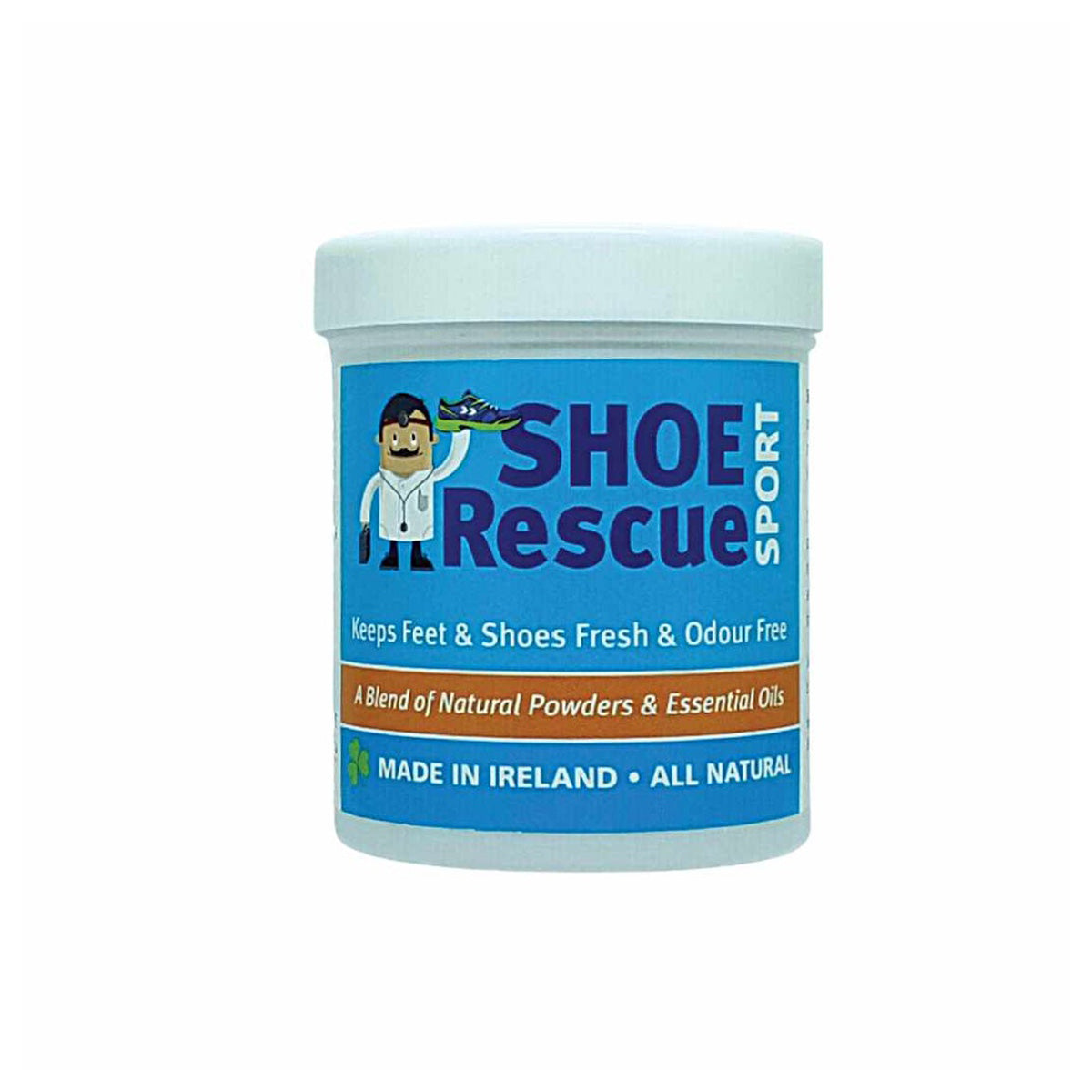 A photo of a tub of Shoe Rescue Sport Odour Remover