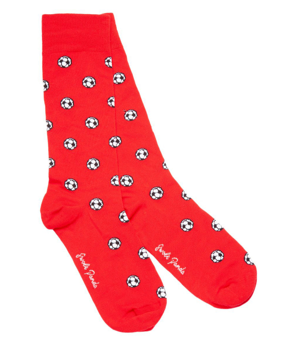 Swole Panda Red Footballs Bamboo Sock