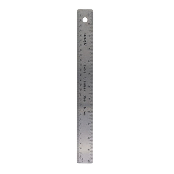 Concept 12" Flexible Stainless Steel Ruler