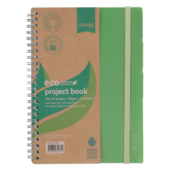 Concept Green A5 Project Book 100 Sheets