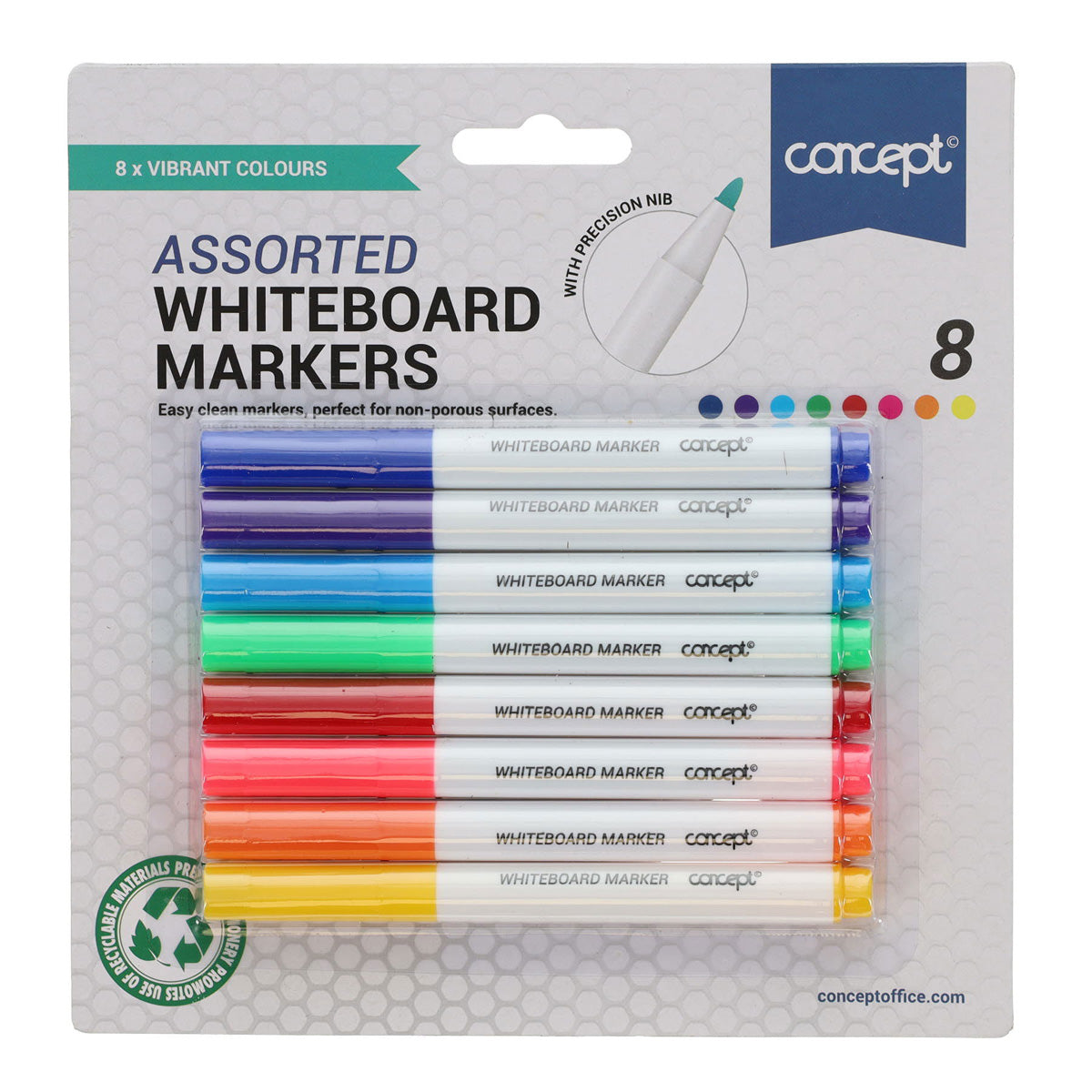 A photo of the Concept 8 Board Marker Set, Carded