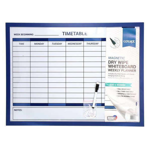 Concept Magnetic Dry Wipe Weekly Planner Whiteboard