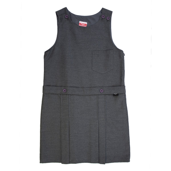 Girls' Grey School Pinafore