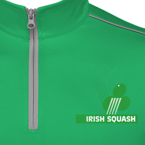 Irish Squash Men's 'Havel' 1/4 Zip Midlayer Green