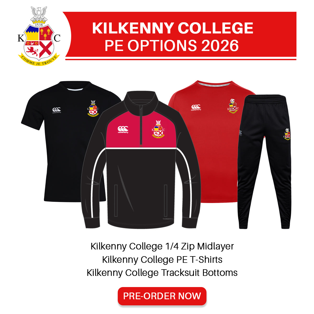 Kilkenny College PE Options 2026