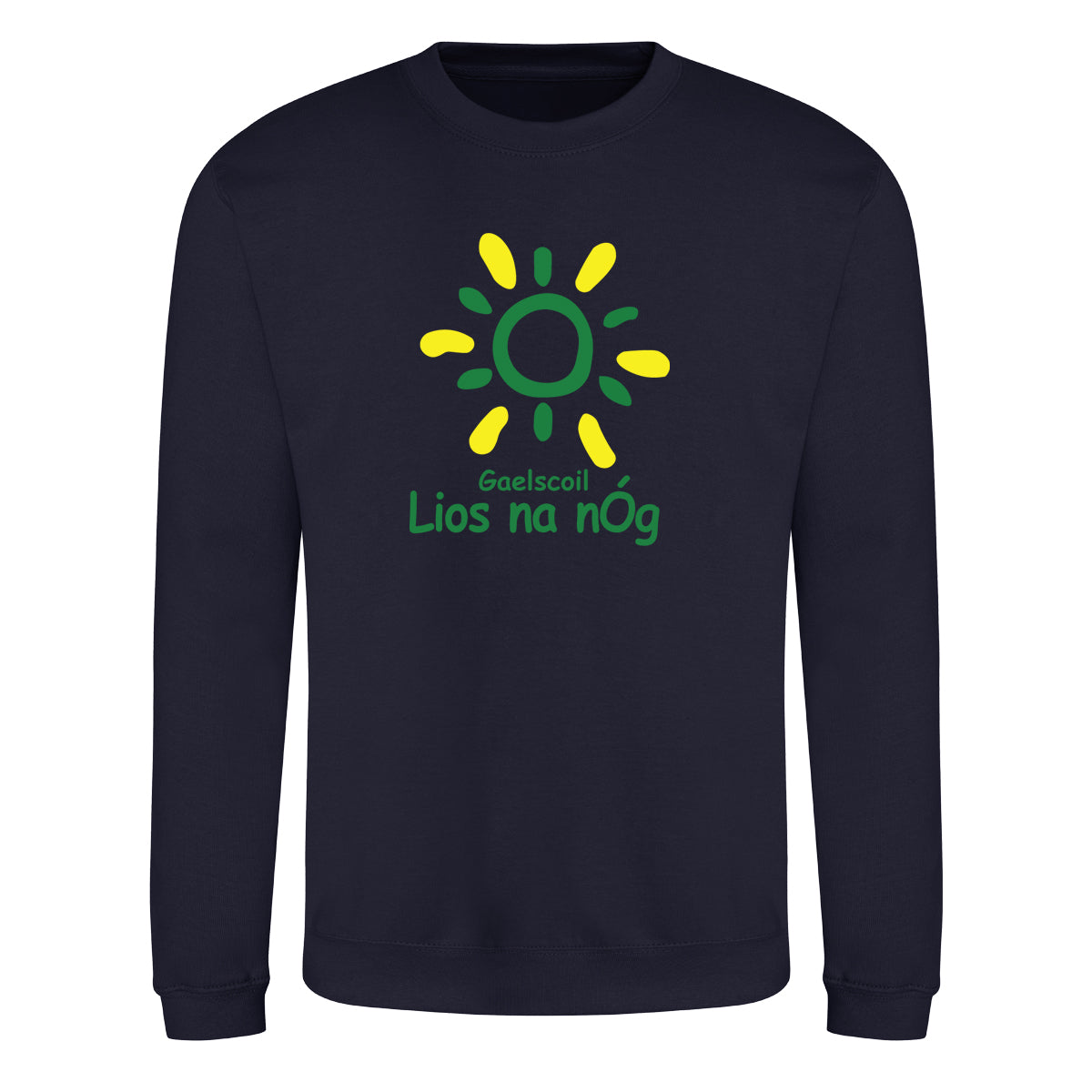 Photo of the Lios na nÓg Junior Sweatshirt in Navy, front view