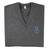 A photo of the Marian College Pullover in Grey, front view