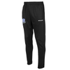 A photo of the Marian College Tracksuit Bottom in Black, front view and to the side