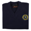 A photo of the Our Lady Of Good Counsel Pullover in Navy with embroidered School Crest