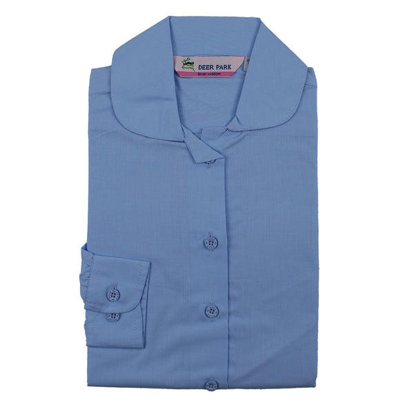 A photo of the Peter Pan Blue School Blouse (Single Pack), Single Pack