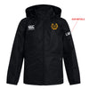 A photo of the Seapoint RC Vaposhield Full Zip Rain Jacket in Black, with embroidered club crest on left chest. Add initials