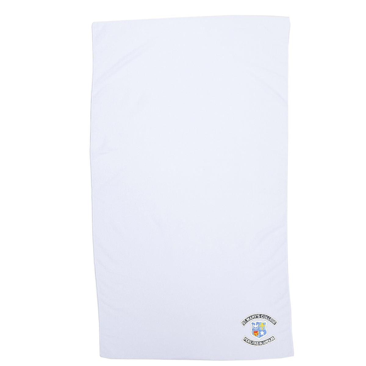 St. Mary's College Microfibre Gym Towel in White