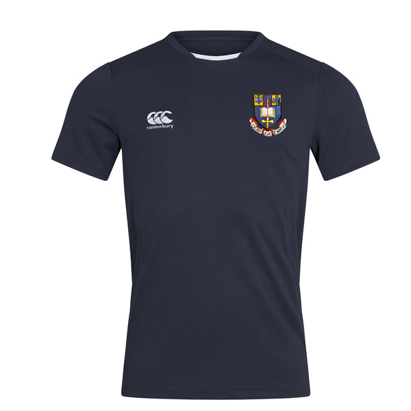 A photo of the St. Michael's College Senior T-Shirt in Navy, with embroidered school crest on left chest.