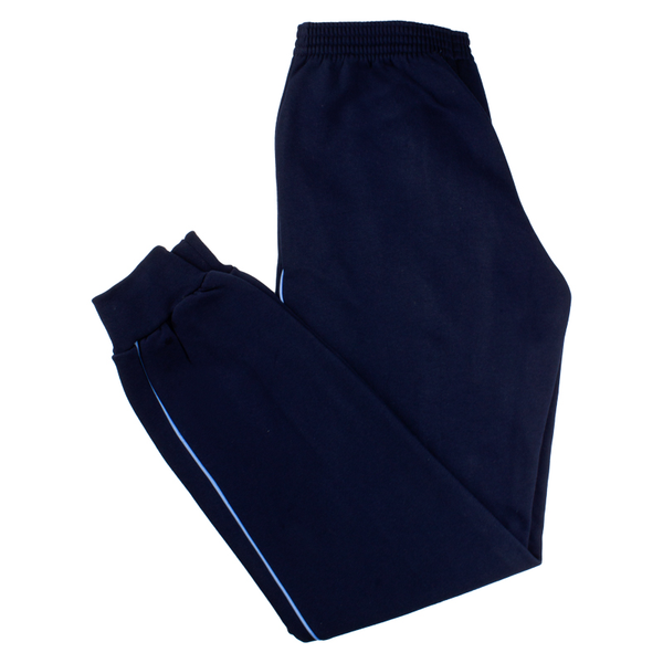 Junior Navy Tracksuit Bottom (Blue Piping)