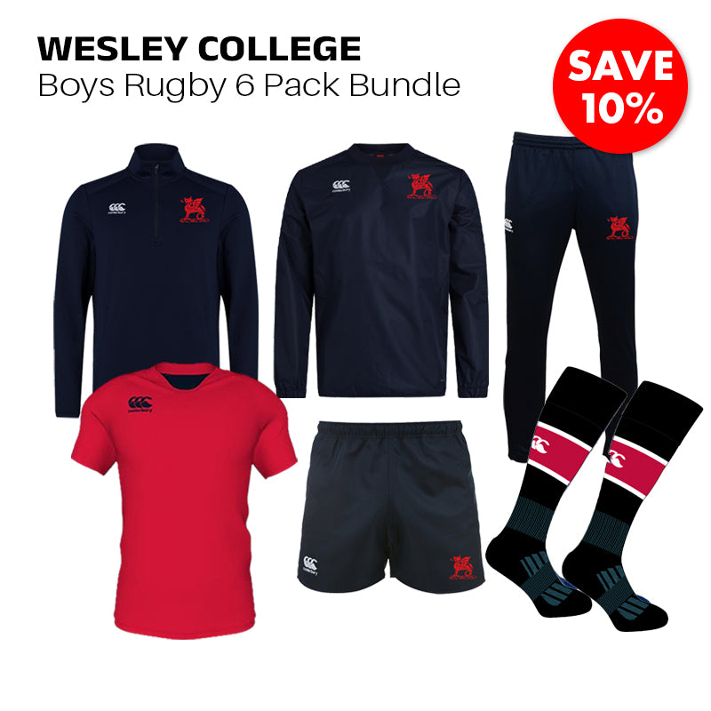 Wesley College Rugby 6 Pack Bundle