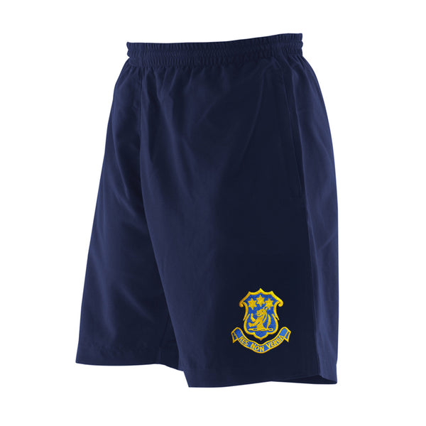 A photo of the Wilson's Hospital School PE Short in Navy with school crest on let leg.