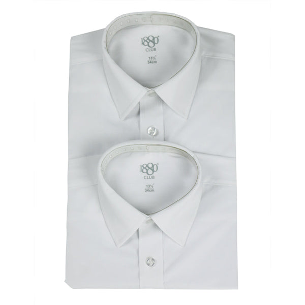 The King's Hospital Girls' White Hard Collar School Blouse (Twin Pack)