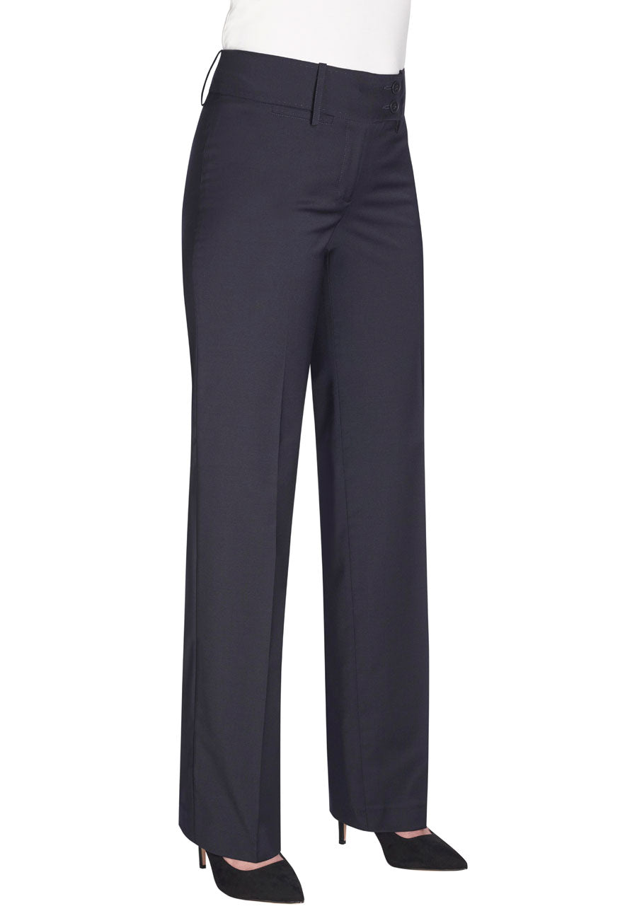 Brook Taverner Miranda Parallel Leg Trouser in Navy