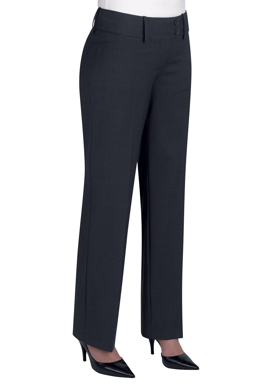 Brook Taverner Miranda Parallel Leg Trouser in Charcoal