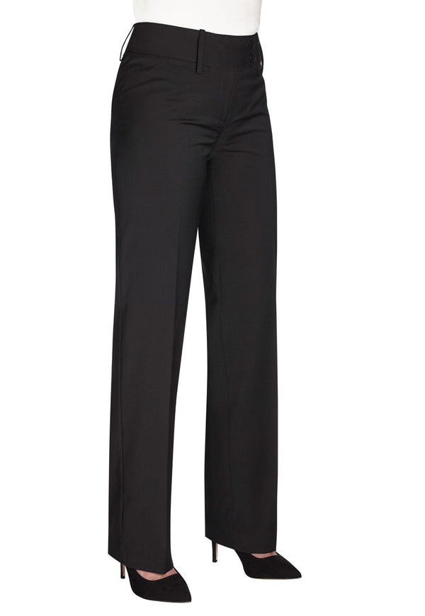 Brook Taverner Miranda Parallel Leg Trouser in Black