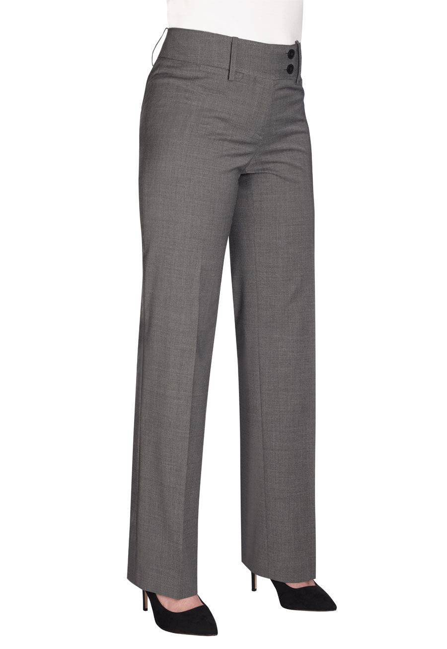 Brook Taverner Miranda Parallel Leg Trouser in Light Grey