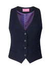 Brook Taverner Scapoli Ladies Waistcoat in Navy Pinstripe