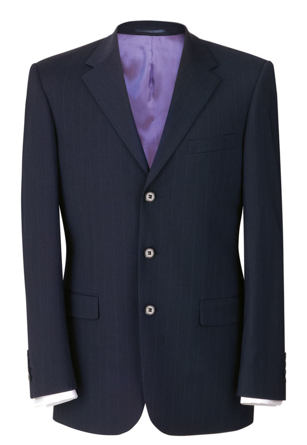 Brook Taverner Imola Classic Fit Jacket in Navy Pinstripe