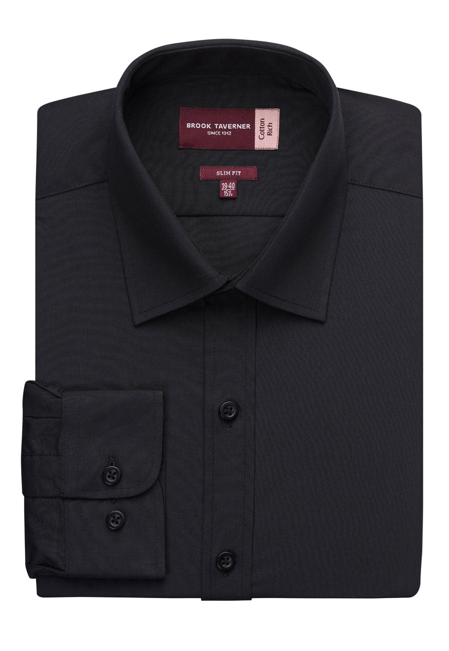 Brook Taverner Alba Slim Fit Shirt  Black