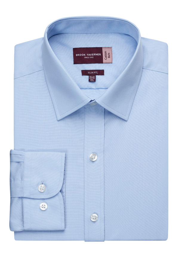 Brook Taverner Alba Slim Fit Shirt Blue