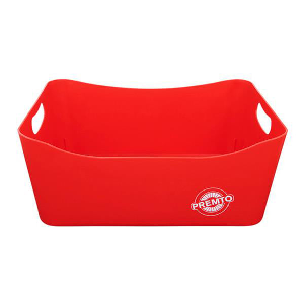 An image of the Premto Large Storage Basket in colour red, available from Uniformity, your one-stop-shop for all your Back to School Stationery