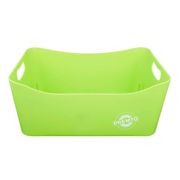 An image of the Premto Large Storage Basket in colour green, available from Uniformity, your one-stop-shop for all your Back to School Stationery