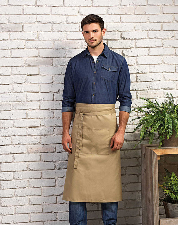 Model wearing the Colours Bar Apron