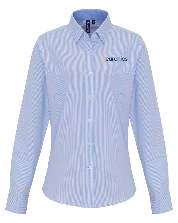 Euronics Ladies Cotton-Rich Oxford Stripes Shirt