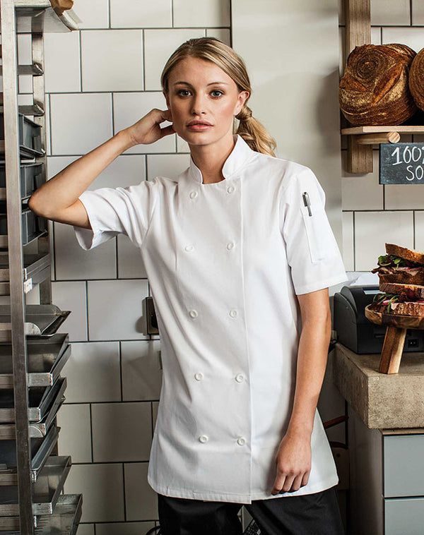 Women's Short Sleeve Chef's Jacket