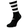 Precision Pro Hooped GAA Mid Socks Black with 3 White Stripes